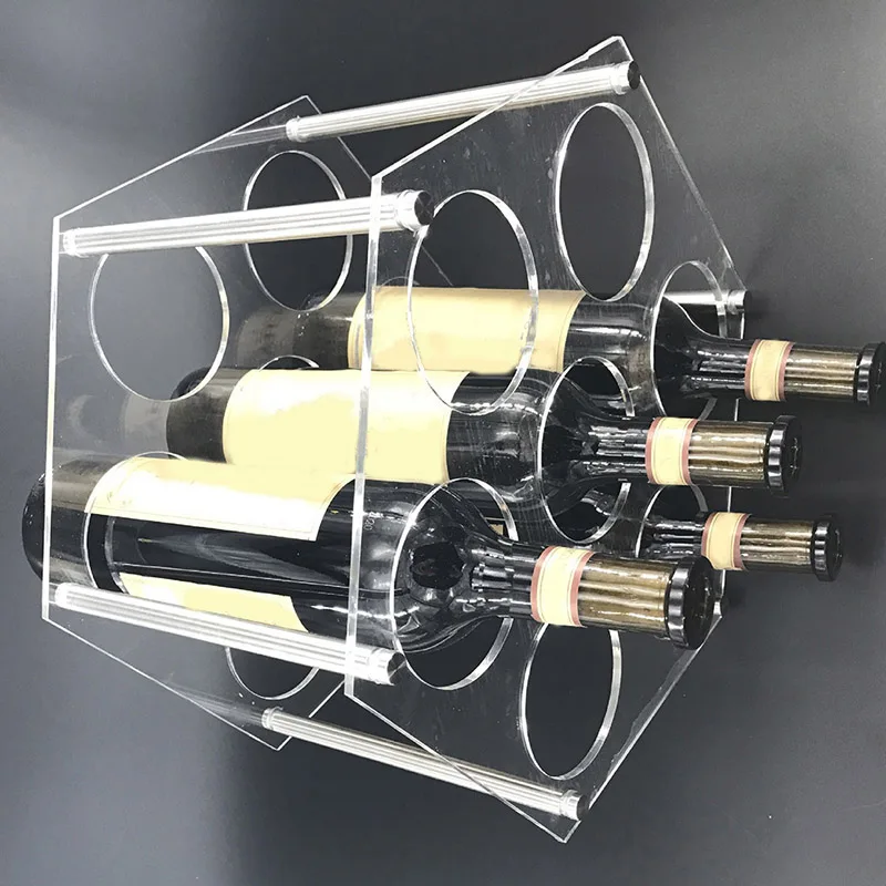 Wine Bottle Holder Wine Rack 7 Bottles Holder Acrylic Bottle Rack Durable Champagne Display
