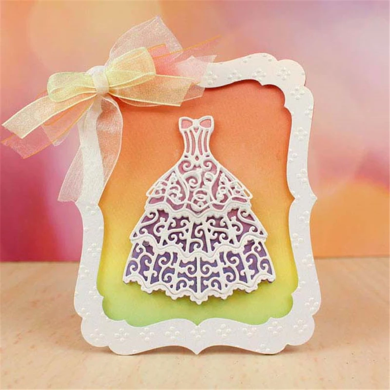 

Dress Metal Cutting Dies for Scrapbooking New 2019 Full Dress Craft Dies Embossing Cloth Canonicals Dies Cuts Card Making