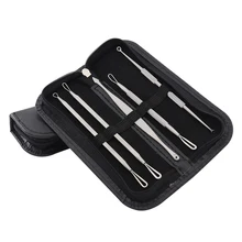 Нержавеющая сталь 5 шт./компл. угревая сыпь очиститель иглы прыщи прибор для удаления черных точек макияж инструменты для чистки лица