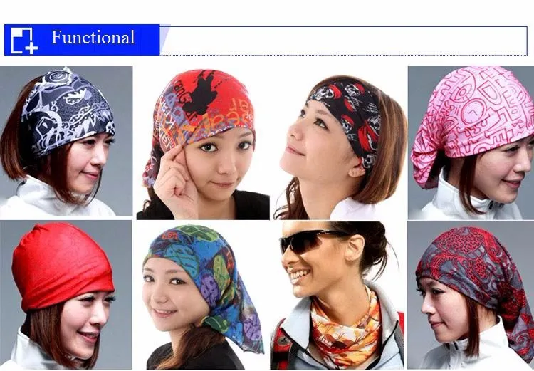 New Amazing Cross Bandana Biker Tube Neck Face Mask Headscarf Sport Headband Pick Skull Print Bandanas For Motorycling