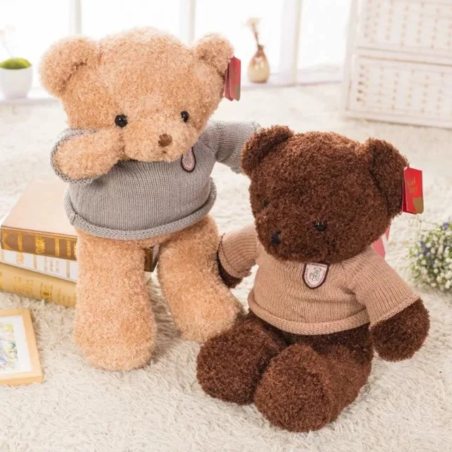 45/60cm Sweater Teddy Bear Stuffed Plush Animals For Baby Girls Kids Lover Children Best Christmas/birthday Gift Plush Toy Bear