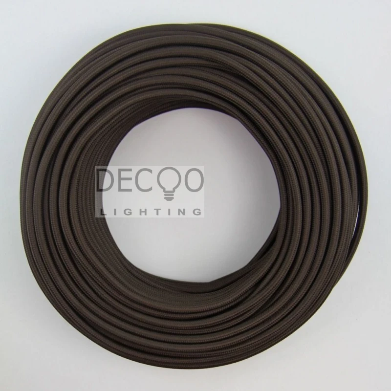 

Black Lamp Wire Vintage Style Cloth Covered By 5 Meter Rayon Braided Lighting Cable Lamp Cord