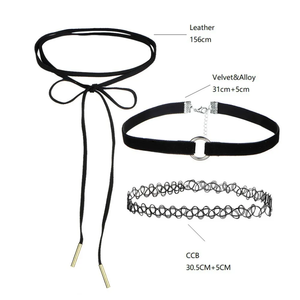 

M MISM Women Necklace Set Choker Necklace Korean Style Clavicular Chain Lace Bow-knot Sexy Jewelry Tempter Elegant Accessories