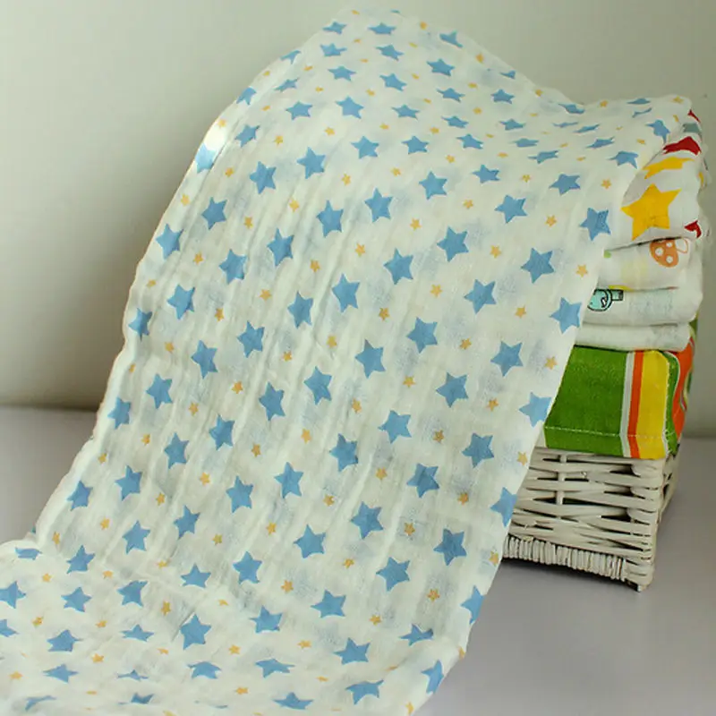Новое Детское Пеленальное Одеяло для новорожденных, Мягкое хлопковое Пеленальное полотенце - Цвет: Blue Star