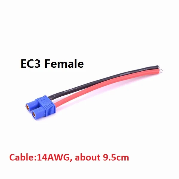 EC3 EC5 к T Deans Разъем XT60 разъем адаптера Deans разъем 12AWG 14AWG кабель провода для RC Lipo ESC двигатель Дрон - Цвет: EC3Female with cable