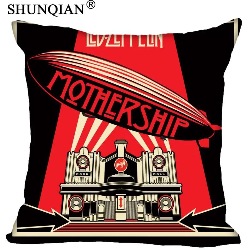 

Custom Led Zeppelin Rock Band Cushion Pillowcase Covers 45*45 LU-013One Side