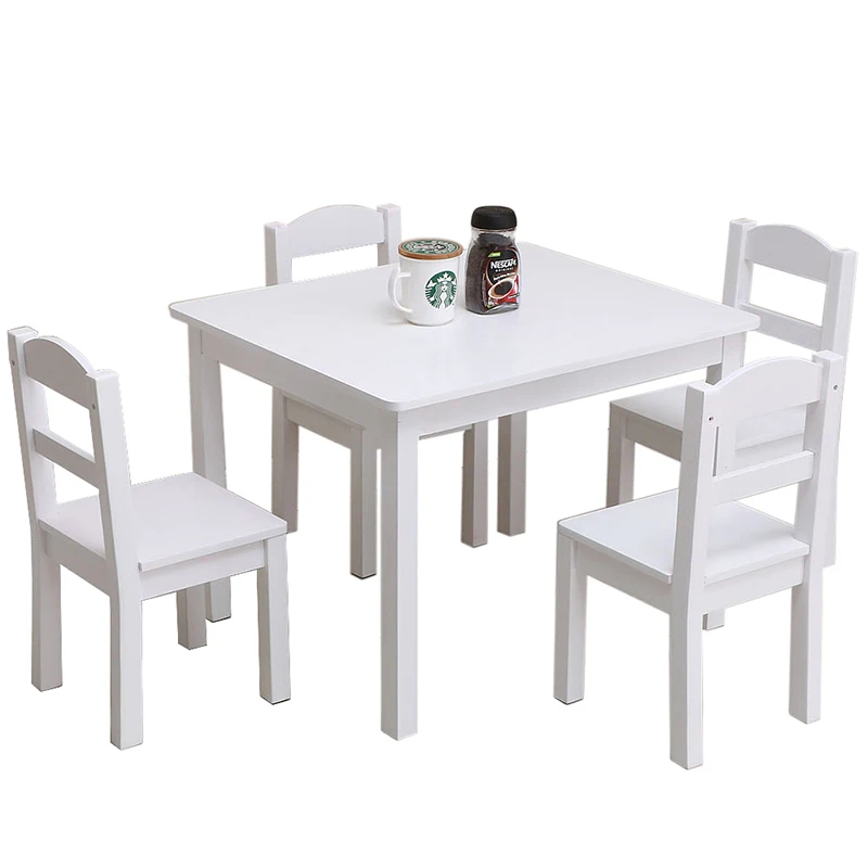 Kids Wood Table & 4 Chairs Set Living room Children Table chair Furniture Sets Kids Wood Table & 4 Chairs Set Living room Children Table chair Furniture Sets
