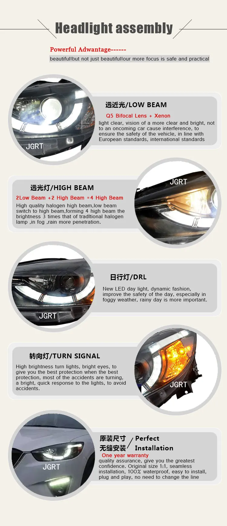2 шт. автомобильный стиль светодиодный фары для Mazda CX-5 2013- для CX-5 Головной фонарь светодиодный DRL Объектив двойной луч H7 HID Xenon bi xenon объектив