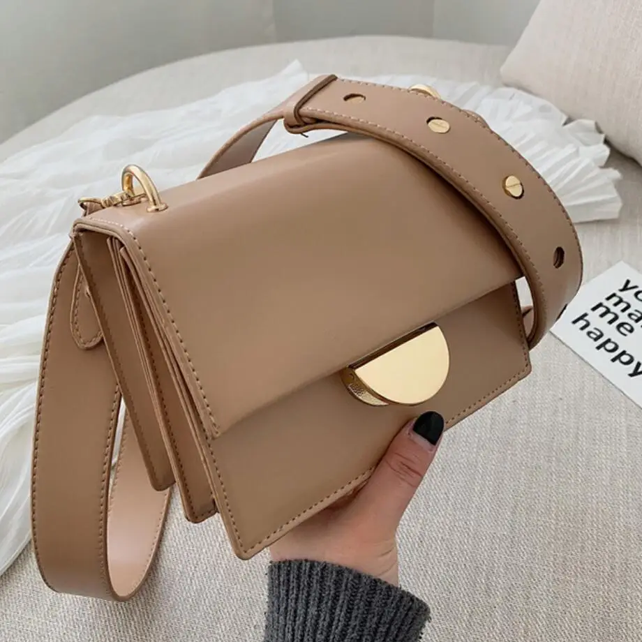 Goede Elegante Vrouwelijke Flap Vierkante Tas 2019 Fashion Nieuwe Hoge Kwaliteit PU Leer vrouwen Designer Handtas Toevallige Schouder tas