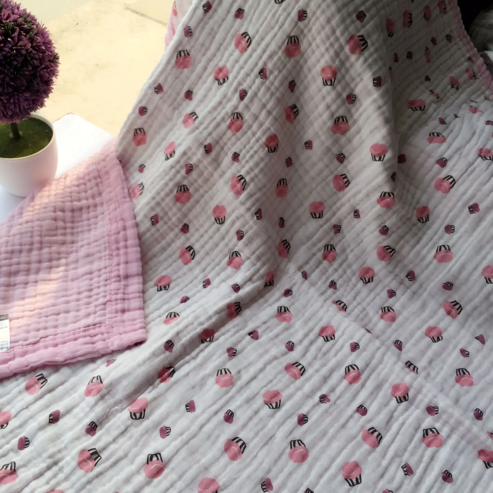 6 слоев детское одеяло для новорожденных из бамбукового волокна хлопковая муслиновая пеленка для младенцев детского постельного белья, игровой коврик для детей Ванна Полотенца - Цвет: Style 7