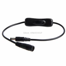 Dc em linha interruptor de alimentação ligar/desligar 2.1mm/5.5mm cabo jack para plug 12v laca m5tb
