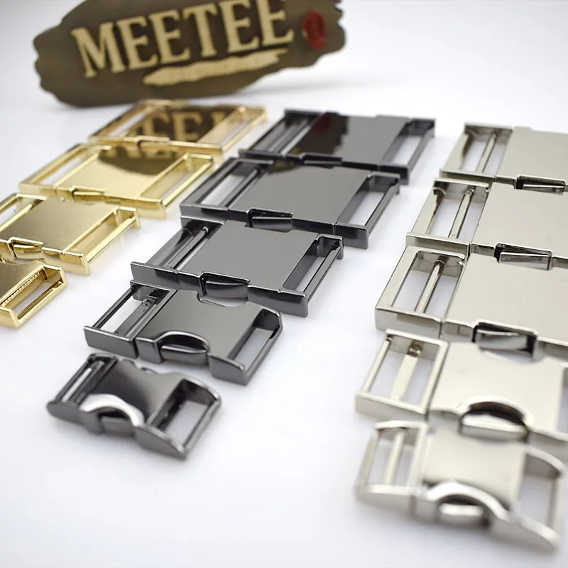 

2pcs/lot 4colors 38mm 32mm 25mm 19mm 14mm High-end handbags accessories Contoured Curved Metal Release Buckle Clasps H6-2