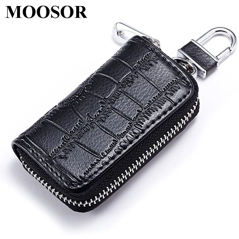 2017 Key Holder Wallet 5 Color Genuine Leather Unisex Solid Key Wallet