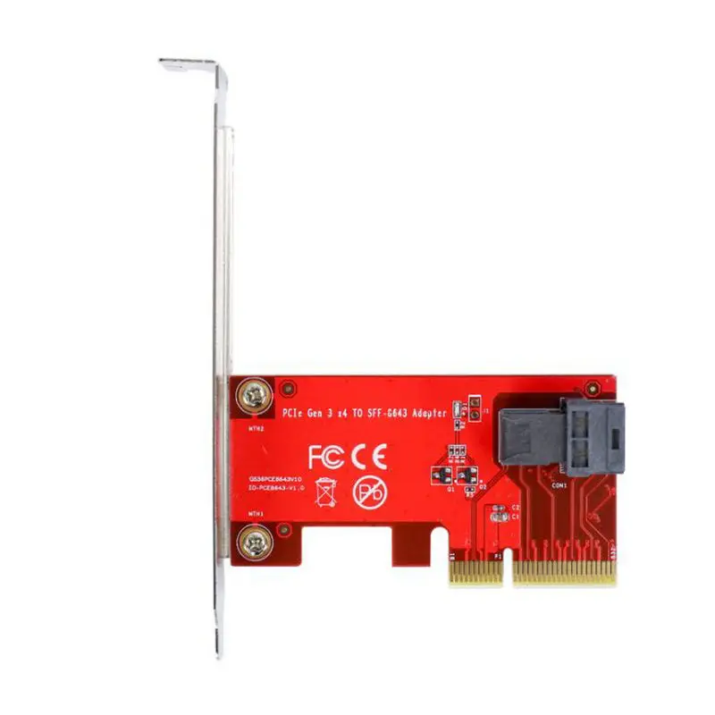  Tarjeta PCI a U. 2 (SFF-8643) Gen 3/4-carril con Cable Mini SAS (SFF-8643) a u. 2 (SFF-8639) para 2