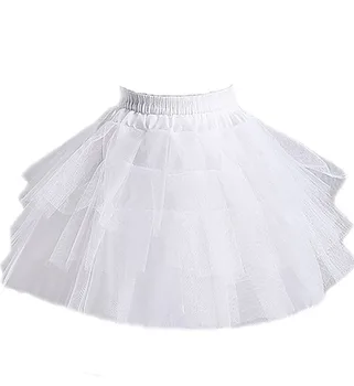 

New Mini Short Petticoat Underskirt Crinolines Formal For Flower Girl Petticoat Kids 3 Layers Underskirt Crinoline