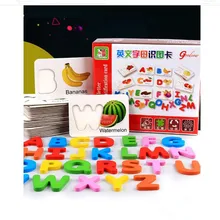 Фруктов и овощей Английский алфавит распознавания письмо карта познавательные игрушки раннее образование многофункциональное здание BL