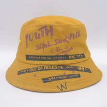 Верх из хлопка с принтом граффити письмо панамка с вышивкой Рыбацкая шляпа на открытом воздухе Дорожная шляпа шляпы от солнца для мужчин и женщин 188