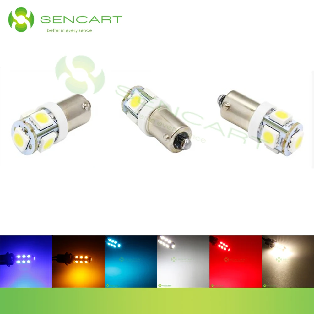

2PCS BAX9S BA9S 5050 5LED 5SMD NO Error Bulbs Reading License Plate Light Door Side Marker Lamp DC 12V