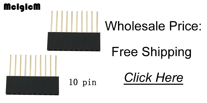 25 шт./лот 2,54 мм 10Pin коннектор Женский 10 мм Длинный штыревой коннектор полоска Штабелируемый коннектор