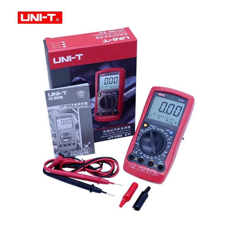 Uni-t Ut105 Ut107 Automobile Digital Multimeter;ac Voltage Dc Current Meter;ohm Diode Tester;engine Speed Measure Dwell/tach - Multimeters - AliExpress