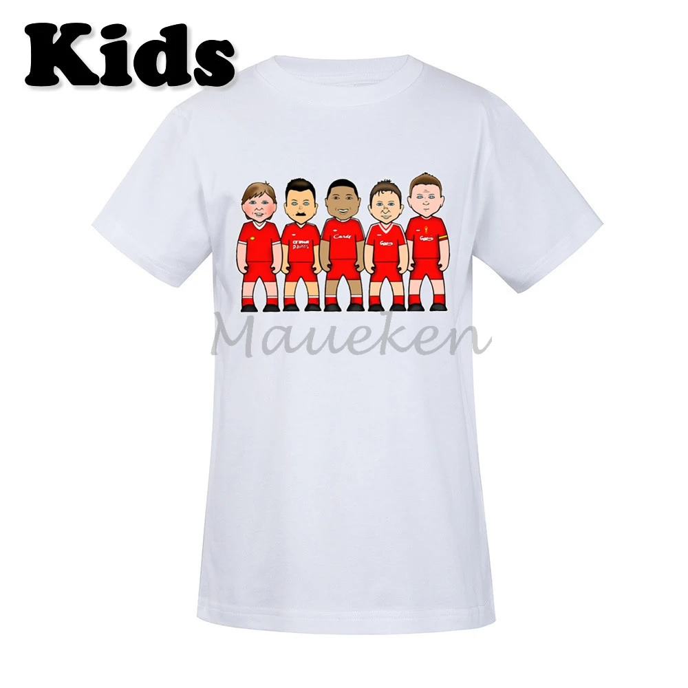 

Kids T-shirt Anfield Legends King Kenny Dalglish Ian rush Steven Gerrard John Barnes Robbie Fowler Youth boys girl tshirt tee