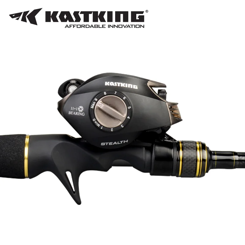 KastKing الشبح Baitcasting الصيد بكرة + الكربون صب الصيد رود كومبو KastKing الشبح Baitcasting الصيد بكرة + الكربون صب الصيد رود كومبو