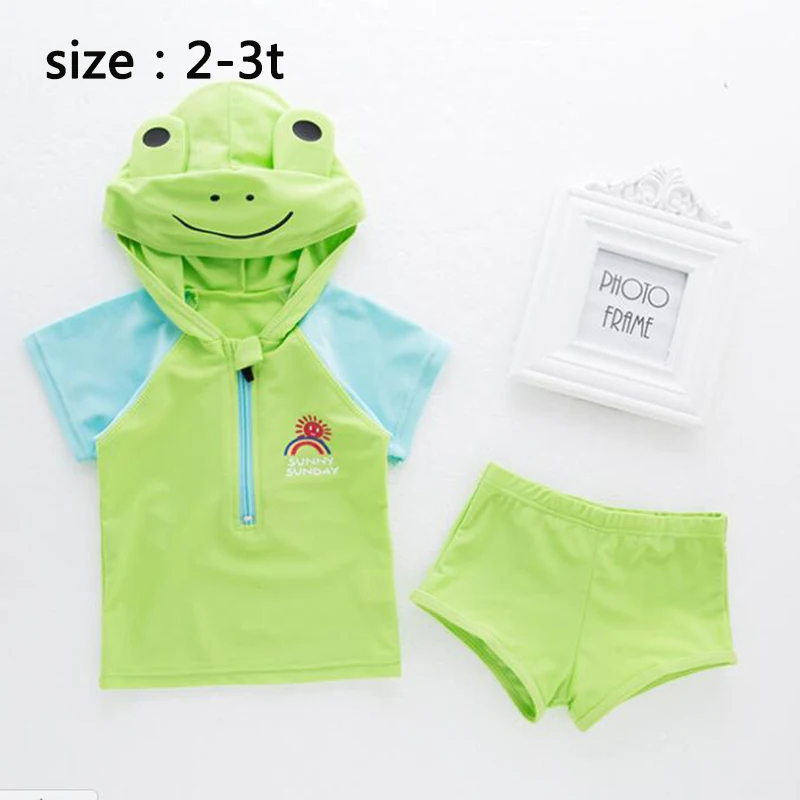 Милый дизайнерский купальный костюм с рисунком животных для маленьких мальчиков и девочек, купальный комплект бикини, детская одежда, детская одежда для пляжа 1-6 лет - Цвет: size 3t