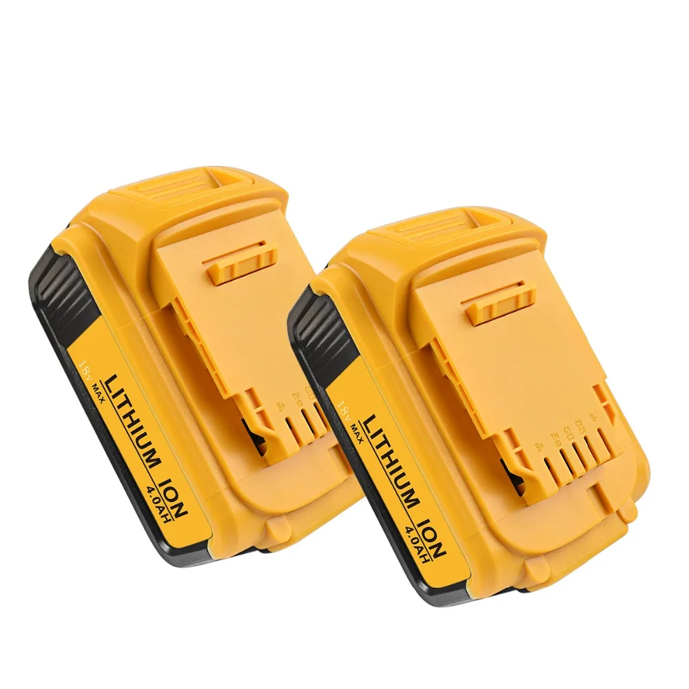 

BATTOOL 2pcs 4000mAh 20V Batteries for Dewalt Replacement Battery for DCB200 DCB181 DCB182 DCB204-2 DCB201 DCB201-2