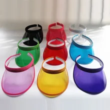 10 шт. много солнцезащитный козырек кепки Мода Вне УФ-защита Шапки Casquette Gorras прозрачный топлесс пустой пляж Шапки