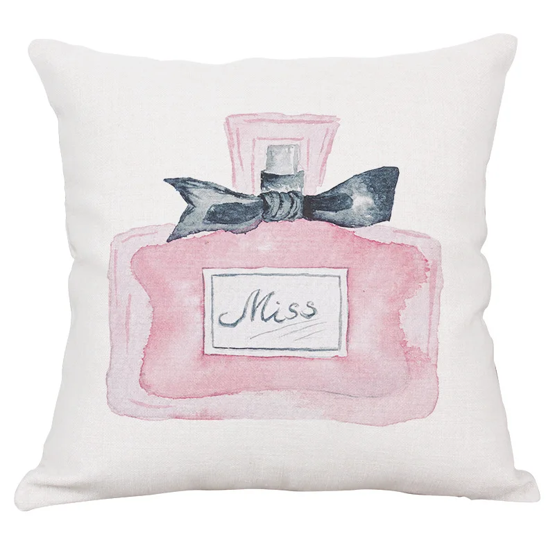 

45cm*45cm Hand painted perfume bottles super soft cushion cover & sofa pillowcase Home decorative pillow covers
