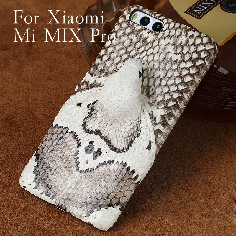 

wangcangli brand phone case real snake head back cover phone shell For Xiaomi Mi MIX Pro Plus full manual custom processing