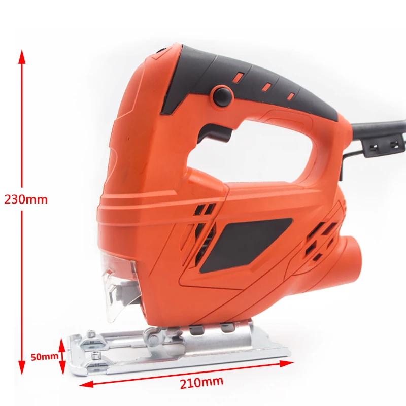 BDCAT 710W Electric Jigsaw Woodworking Electric Jigsaw Metallic Timber Plasterboard Cutting Tool with 4 Saw Blades