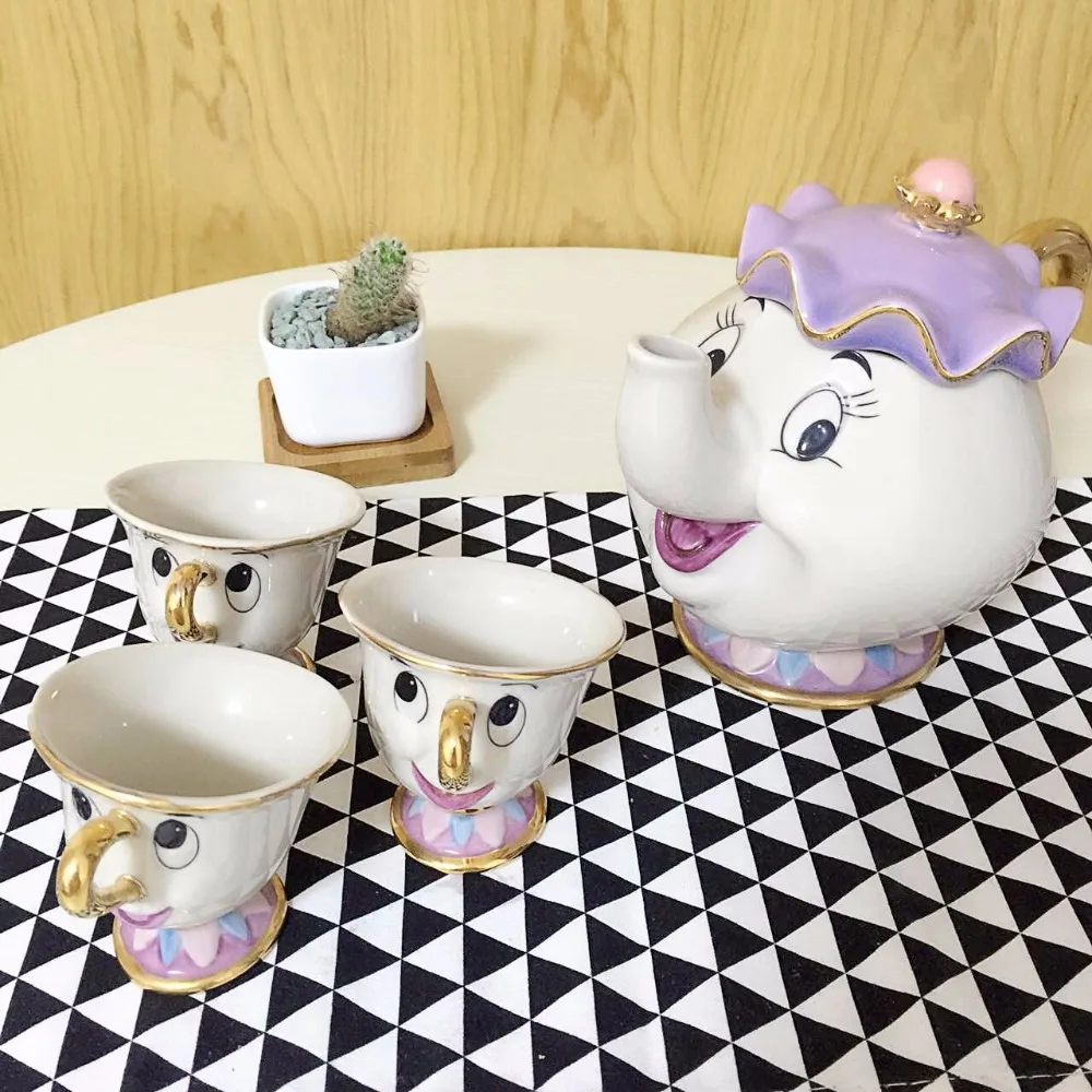 1-POT-3-CUPS-Cartoon-Beauty-And-The-Beast-Tea-Set-Mrs-Potts-Chip-Coffee (1)