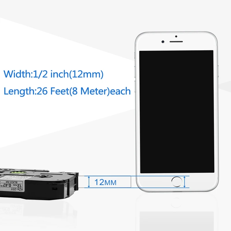 5 шт. TZ TZe 231 совместима с Brother P touch Tape 12 мм черный на белом TZe231 для изготовления