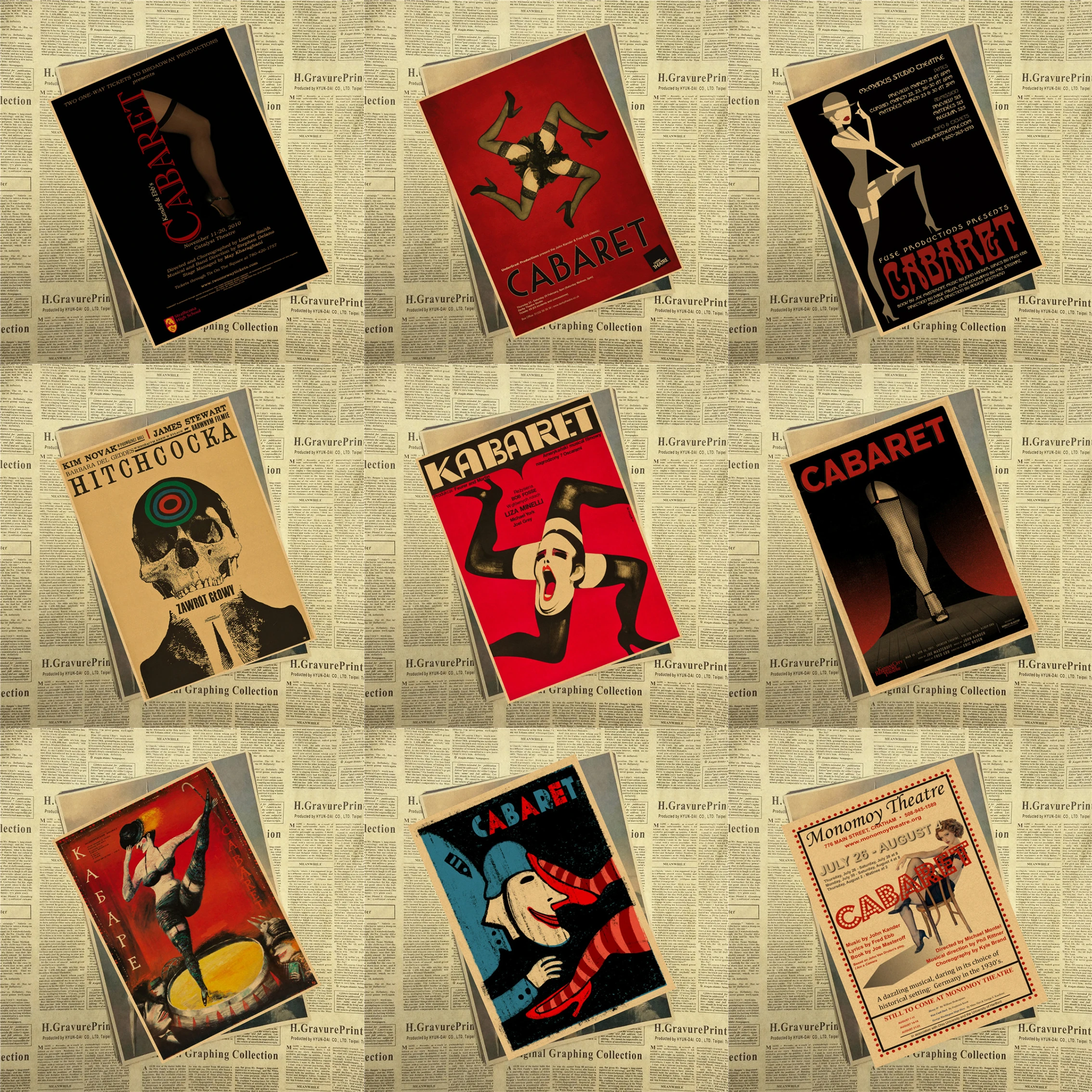 Кабаре 1972/классический постер фильма/крафт бумага/бар постер/ретро