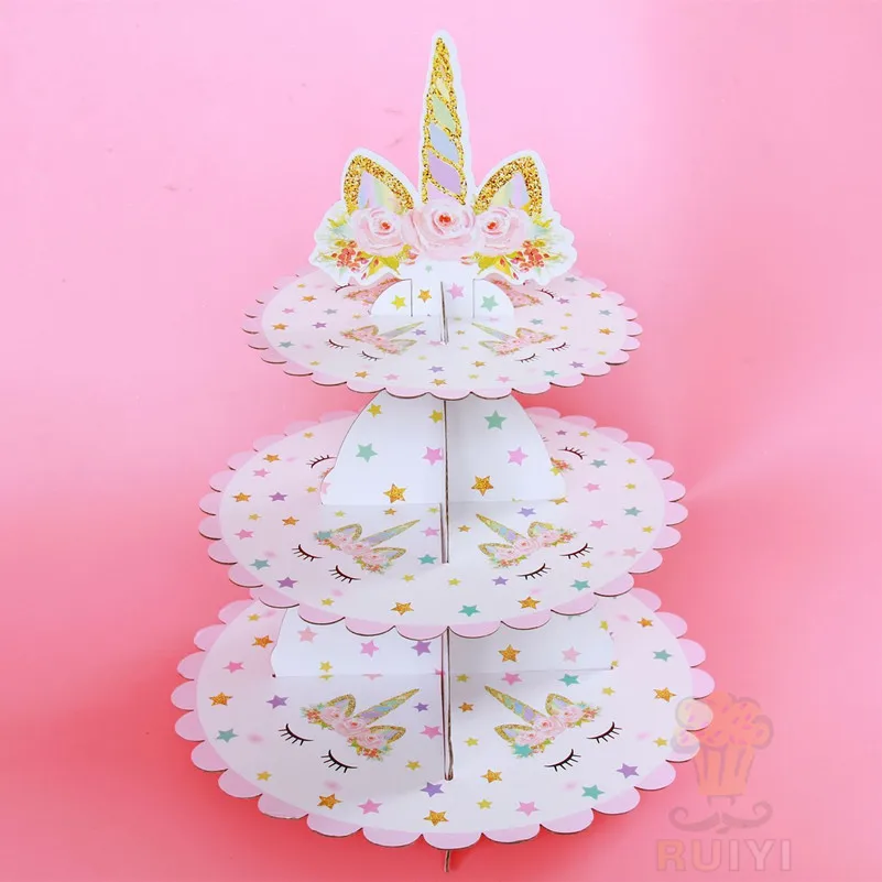 

Free Shipping 2 X Unicorn Cupcake Holder Kids Birthday Party Cardboard Cupcake Stand Hold 24 Cupcakes