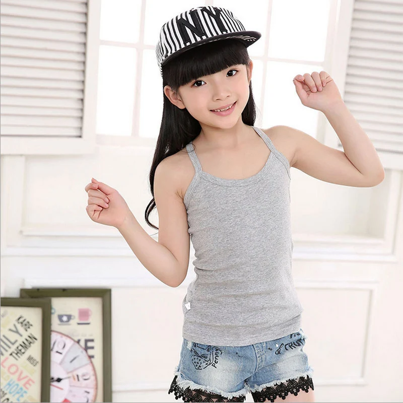 Жилет детский из 100% хлопка ярких цветов|girls camisole|girls tank topstank top kids |