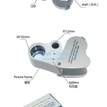 10X18 мм 20X21 мм пять элементов Triplet лупа глаз Лупа Ювелирные изделия Лупа 50 шт./партия