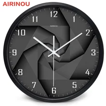Airinou relógio de parede em estilo 3d vortex, moderno, vidro e metal, museu de ciências ou empresa