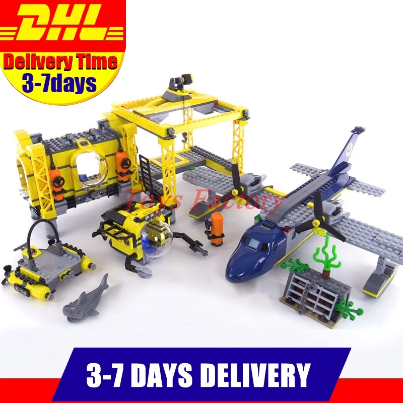 

2018 DHL Lepin 02088 1016Pcs City Series The Deep Sea Opearation Base Set 60096 Building Blocks Bricks For Kids New Year Gift
