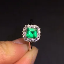 CQT Fine Jewelry G18k Rings Real Diamonds 18K Gold Natural Emerald 0.76ct Gemstones Female Wedding Rings for women Fine Ring CQT Fine Jewelry G18k Rings Real Diamonds 18K Gold Natural Emerald 0.76ct Gemstones Female Wedding Rings for women Fine Ring
