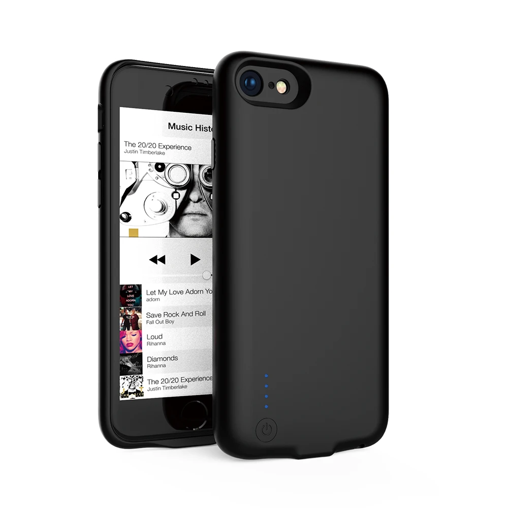 Ультра тонкое зарядное устройство Powerbank чехол для iPhone 7 8 Внешний Аккумулятор Чехол для iPhone 7 8 Plus аудио разъем 3,5 мм наушники
