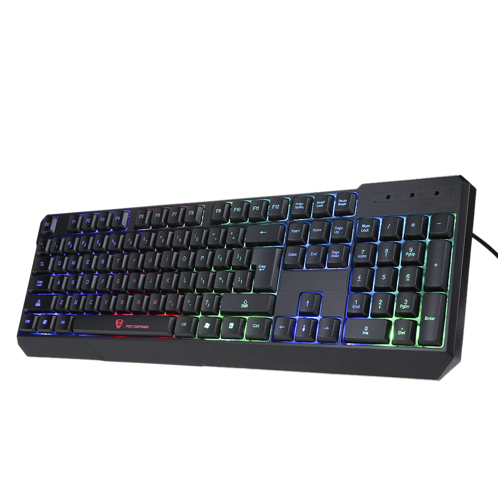 

MOTOSPEED K70 104 Gaming Keyboard Esport Keyboards USB Wired LED Colorful Backlit Backlight Illuminated Laptop Notebook Desktop