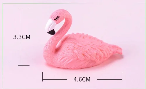 

2Pcs/Set Flamingo Figurine Miniature Ornaments for DIY Fairy Small Plants Crafts Figurines Garden Home Decoration
