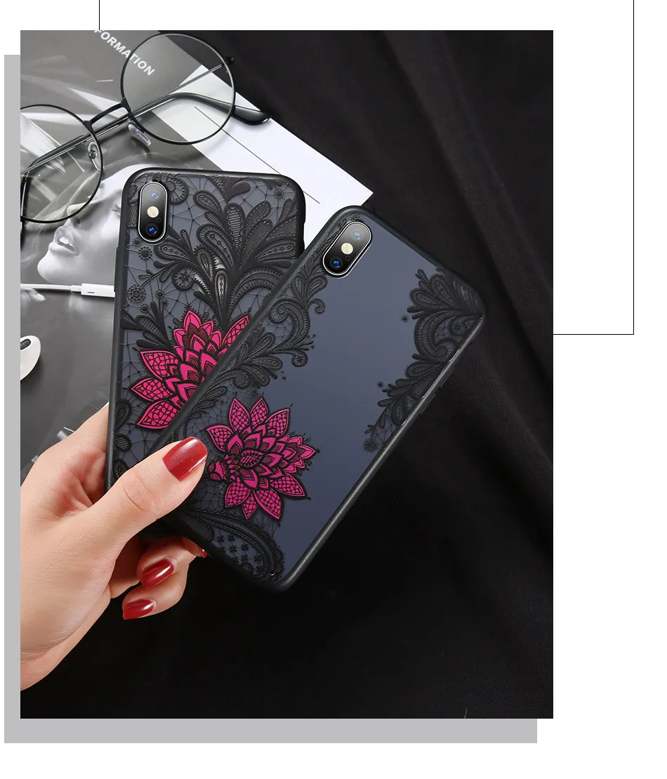 KISSCASE black rose чехол для iPhone 7/8/X/XR/6/6 S Plus чехол для iPhone 7 Plus/8 плюс/XS MAX/5 5S SE чехол/футляр/Coque/Fundas чехол на айфон 7 чехол на айфон 6 s