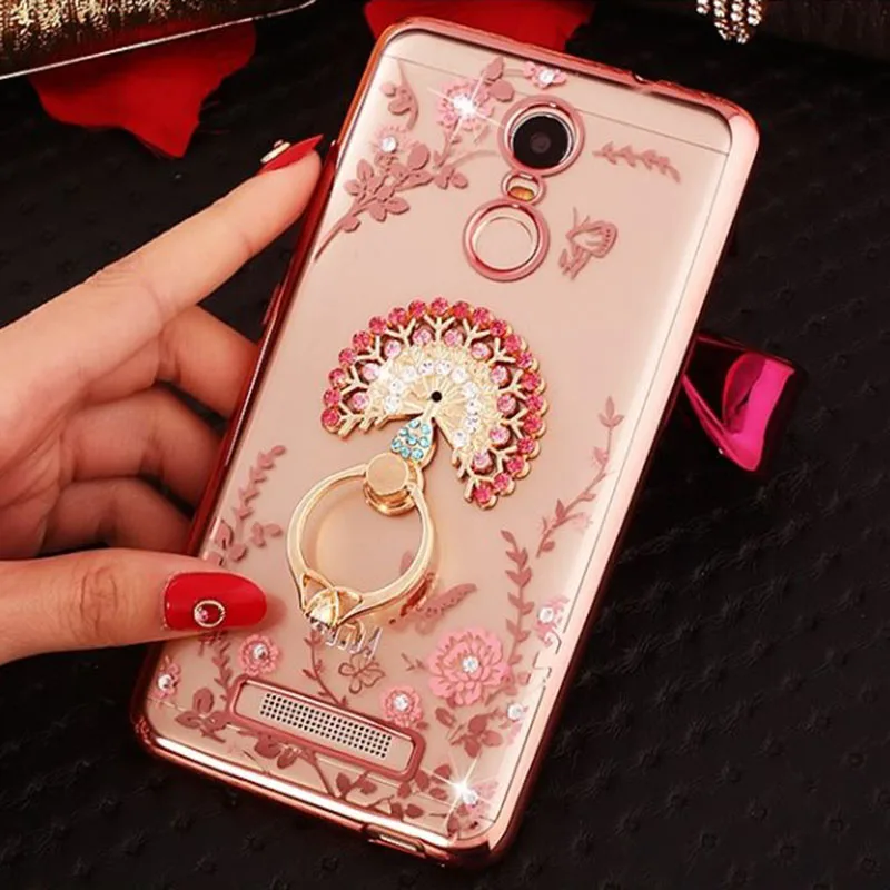 

For Xiaomi Redmi Note 6 5A 4 Cover Xiaomi Redmi 5 Plus Case Diamond 3D Ring Plating Soft TPU Silicone Phone Back Redmi Pro 4A 4X