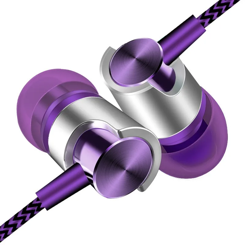

YEINDBOO Wired Earphones Super Bass Headphone Clear Voice Earphone Metal In-Ear Earbuds For Smartphones MP3 Headset With Mic