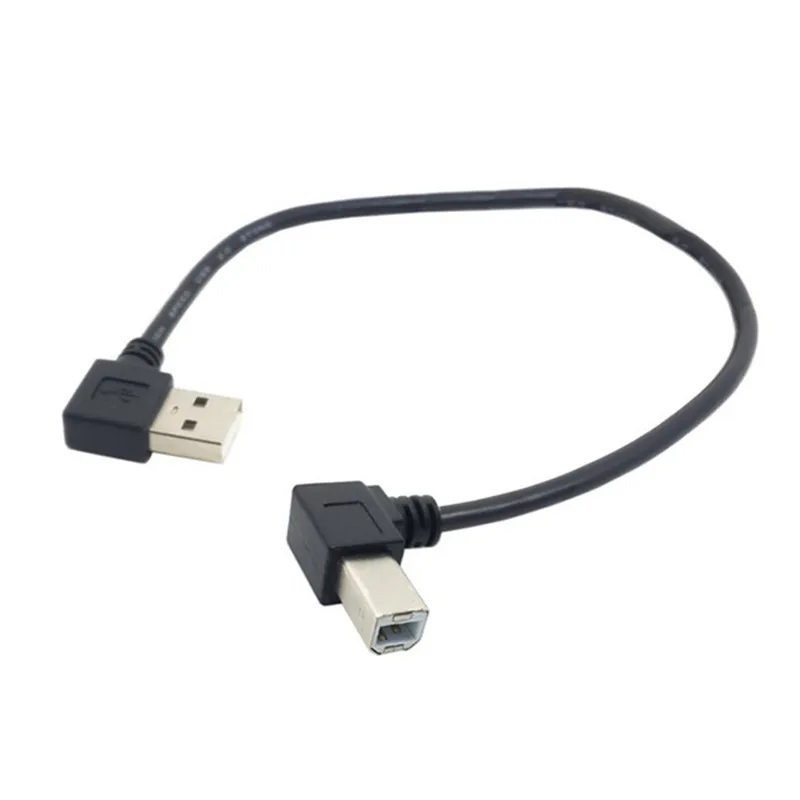 

BAAQII 18cm Left Angled USB A Male To Left Angled B Type Male Printer Scanner HDD Cable CB326