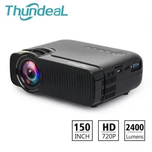 ThundeaL TD30 Max проектор 1280*720 дополнительный Android 6,0 WiFi Bluetooth 4 K мини светодиодный проектор 2400 люмен видео 3D HD проектор