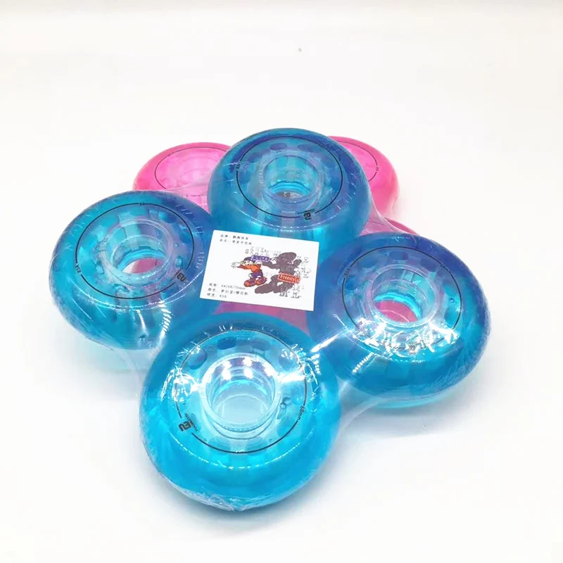 8 قطع 83A 64 مللي متر 68 مللي متر 70 مللي متر مضمنة التزلج عجلة للأطفال الأطفال زلاجات دوارة أحذية الأزرق روز التزلج صور ل سيبا صغار